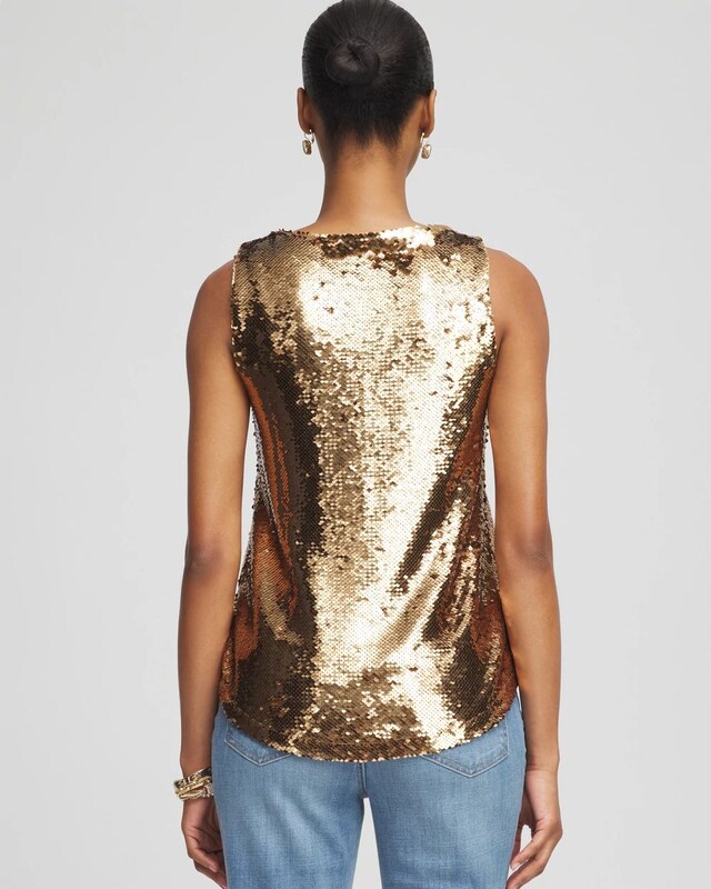 Gold Sequin Tank - image 3